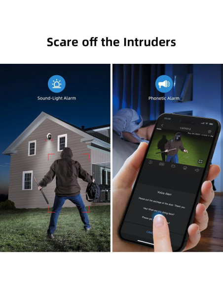 Cámara de Seguridad AOSU 2K Inalámbrica para Exterior IP66