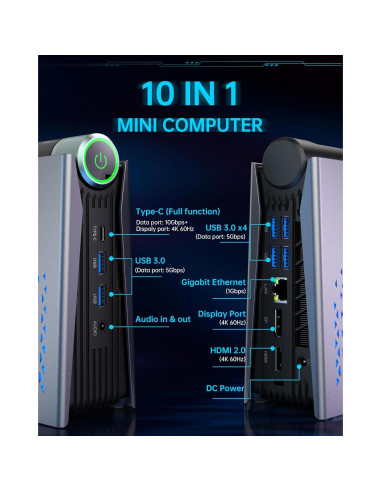 Mini PC Gaming ACEMAGICIAN S3A Ryzen 7 16GB 512GB 4K RGB