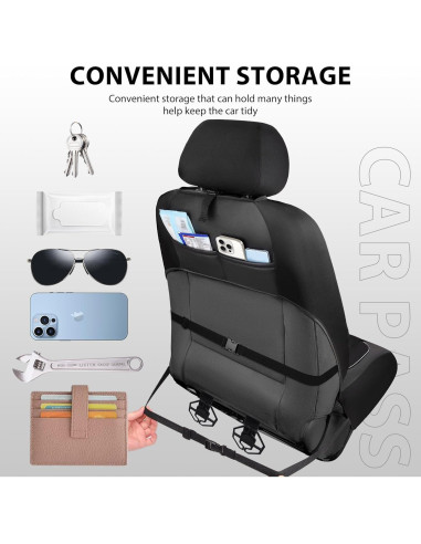 Cubiertas de Asiento de Cuero CAR PASS con Gel Enfriador 2 Pcs
