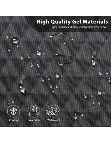 Cubiertas de Asiento de Cuero CAR PASS con Gel Enfriador 2 Pcs