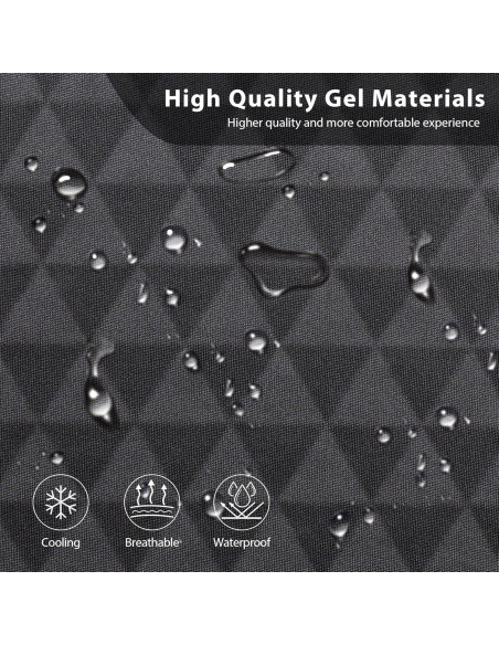 Cubiertas de Asiento de Cuero CAR PASS con Gel Enfriador 2 Pcs