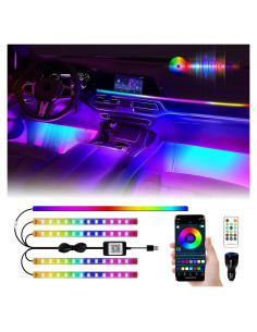 Kit de Luces LED Multicolores para Interior de Automóvil YM E-Bright