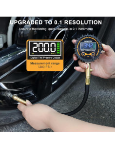 Medidor Digital de Presión de Neumáticos PUIBERS 0-10 Bar LCD 2