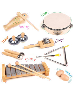 Set de Juguetes Musicales de Madera Chriffer para Niños 2