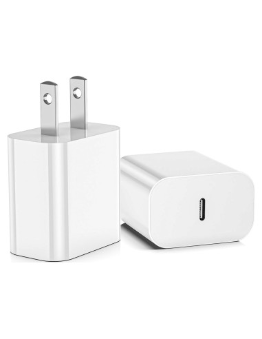 Cargador USB C Rápido 20W PGQBS 2Pack para iPhone y iPad