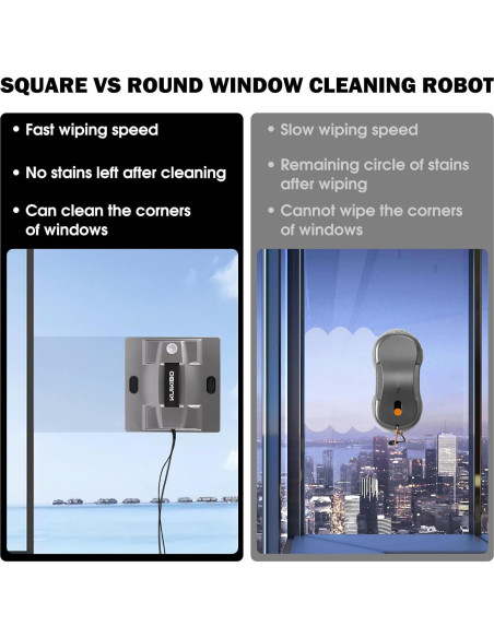 Robot de Limpieza de Ventanas KUIKIBO K1 6000Pa Automático Robot de Limpieza de Ventanas KUIKIBO K1 6000Pa Automático
