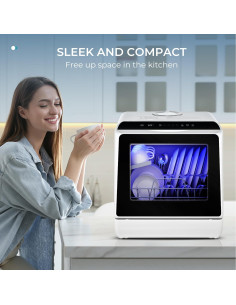 Lavavajillas Compacto EUHOMY DW-01-NEW 5L 6 Programas 2