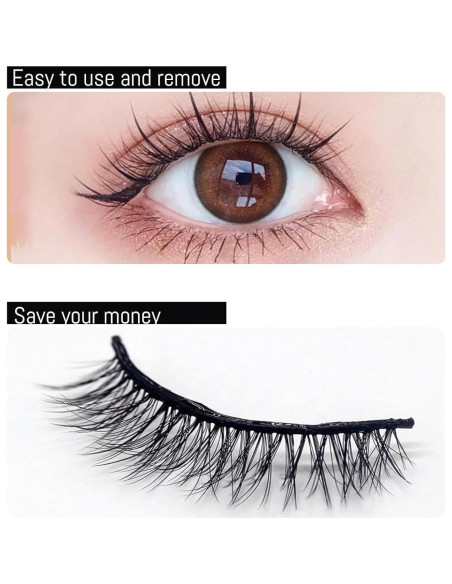 40 Piezas Pestañas Falsas Autoadhesivas Baolaili 12cm