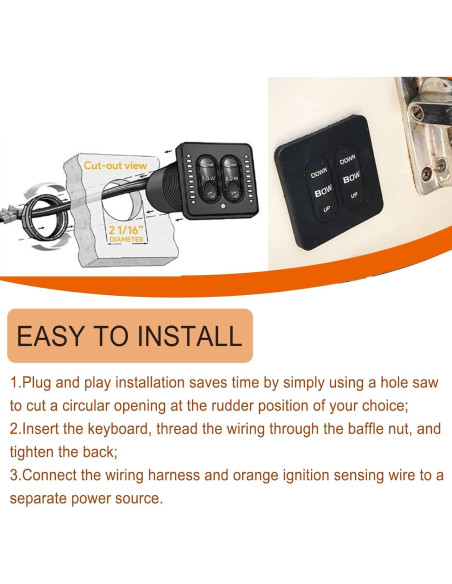 Kit Interruptor Táctil LED Lenco Marine QP-2241 27x20cm