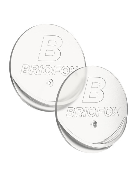 Soporte para barra de cortina de ducha BRIOFOX transparente 2 unidades