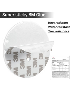 Soporte para barra de cortina de ducha BRIOFOX transparente 2 unidades 2