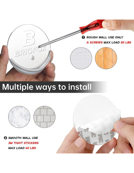 Soporte para barra de cortina de ducha BRIOFOX transparente 2 unidades