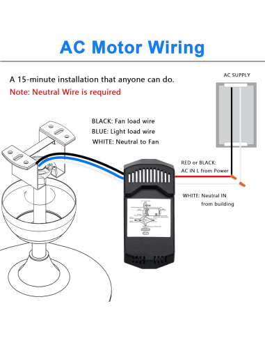 Control Remoto WiFi para Ventilador de Techo Humpptom R28 230g
