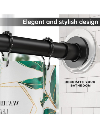 Soporte para barra de cortina de ducha BRIOFOX transparente 2 unidades