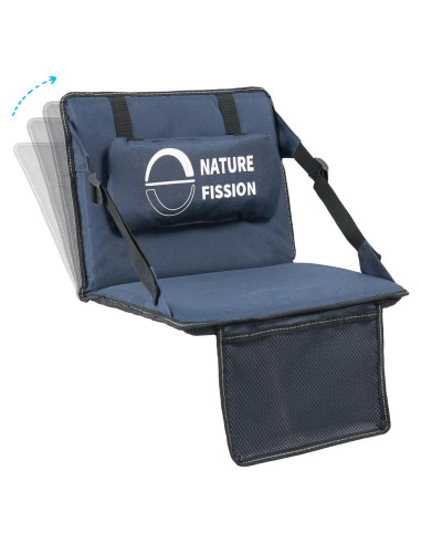 Asiento de Estadio NATUREFISSION Plegable con Soporte Lumbar Azul