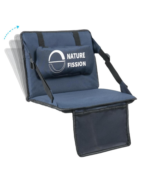 Asiento de Estadio NATUREFISSION Plegable con Soporte Lumbar Azul