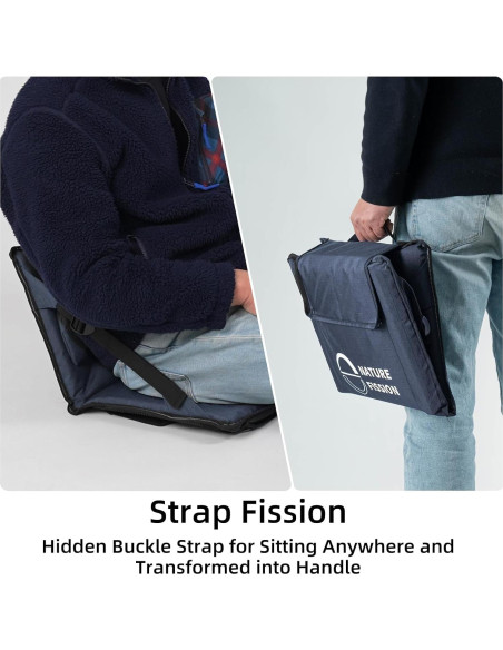 Asiento de Estadio NATUREFISSION Plegable con Soporte Lumbar Azul