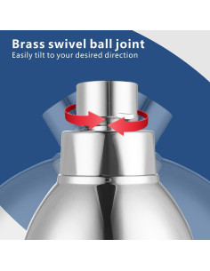 Cabezal de Ducha Eolax Alta Presión 3" Cromo Ajustable 2