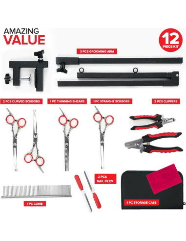 Kit de Acicalamiento para Perros Innovaciones Modernas 12 Piezas