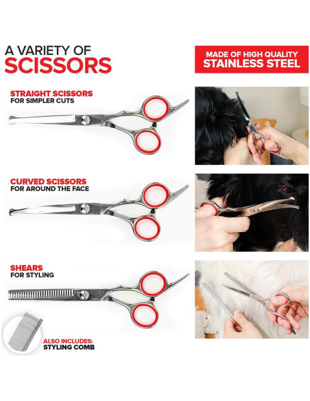 Kit de Acicalamiento para Perros Innovaciones Modernas 12 Piezas