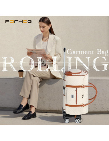 Bolsa de Ropa Rodante Ponhog TR24015BG02 - 54x25 cm Beige
