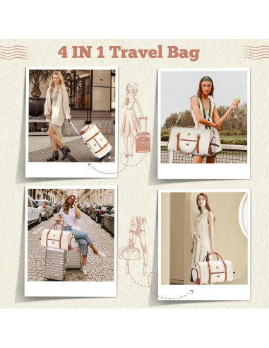 Bolsa de Ropa Rodante Ponhog TR24015BG02 - 54x25 cm Beige