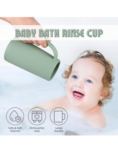 Taza de Enjuague Nothomme de Silicona Rosa 500ml para Niños 2