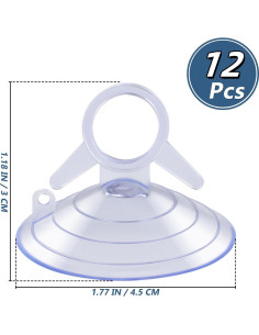 Ventosas de Plástico Transparentes Balacoo 12 Pcs 45mm 2