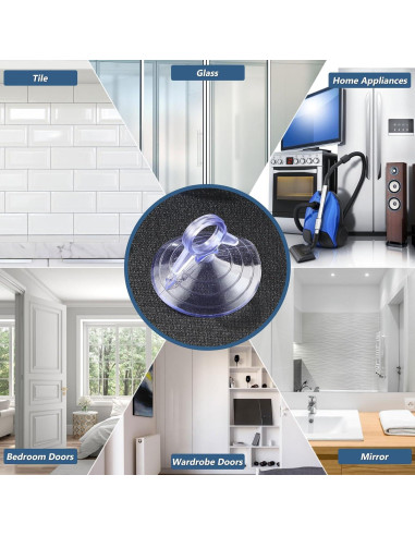 Ventosas de Plástico Transparentes Balacoo 12 Pcs 45mm