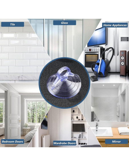 Ventosas de Plástico Transparentes Balacoo 12 Pcs 45mm