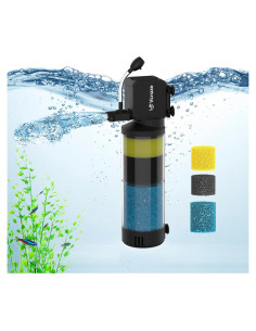 Filtro de Acuario Sumergible VCRAZE HCF-311F 3 Etapas 500 L/h