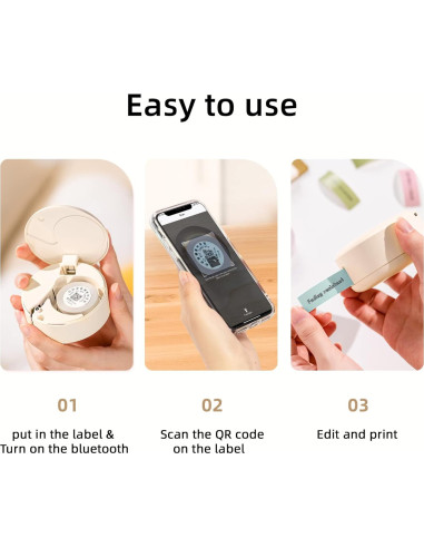 Impresora de Etiquetas HPRT H11 Mini Bluetooth 203 dpi Beige