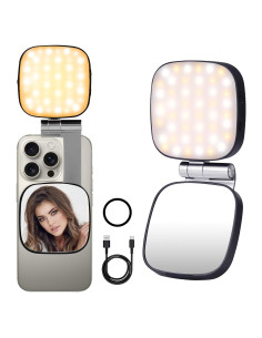 Luz de Selfie Magnética Nagnahz M27 con Espejo y LED
