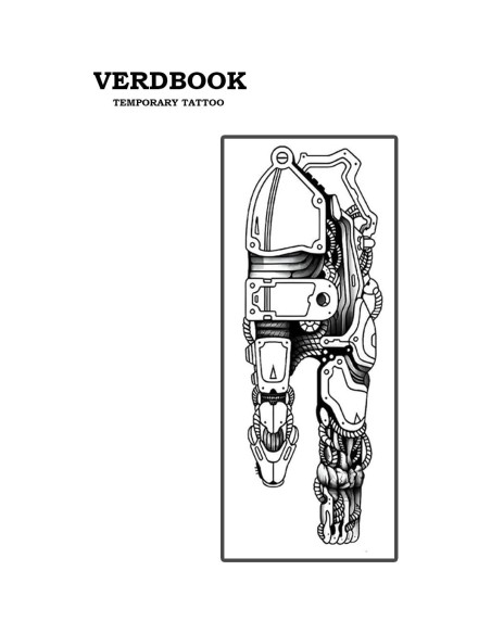 Tatuajes Temporales Impermeables VERDBOOK - 2 Hojas Realistas