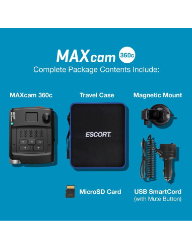 Detector de Radar y Cámara de Tablero Escort MAXcam 360c