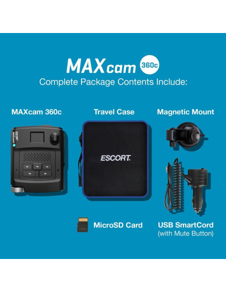Detector de Radar y Cámara de Tablero Escort MAXcam 360c