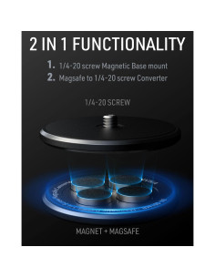 Soporte Magnético para Cámara de Acción MOSENVKA 1/4" Aluminio 2