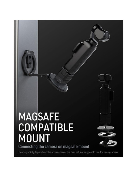 Soporte Magnético para Cámara de Acción MOSENVKA 1/4" Aluminio