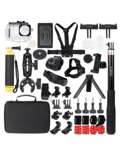 Kit de Accesorios ZEPIX para DJI Osmo Action 5 Pro/4/3 - Carcasa Impermeable, Mango Trípode, Soporte Manillar