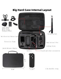 Kit de Accesorios ZEPIX para DJI Osmo Action 5 Pro/4/3 - Carcasa Impermeable, Mango Trípode, Soporte Manillar 2