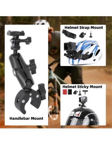 Kit de Accesorios ZEPIX para DJI Osmo Action 5 Pro/4/3 - Carcasa Impermeable, Mango Trípode, Soporte Manillar