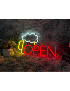 Cartel de Neón Abierto de Cerveza NEONGRAND 43x28 cm LED 2