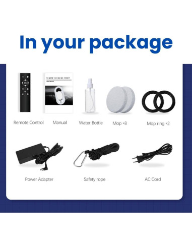 Robot Limpiador de Ventanas W11 - Inteligente, Control Remoto, 5600 Pa