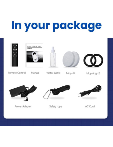 Robot Limpiador de Ventanas W11 - Inteligente, Control Remoto, 5600 Pa