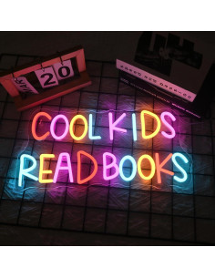 Letrero Neón Cool Kids Read Books LED 50.8x17.8 cm 2