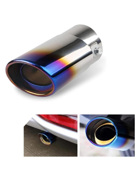 Silenciador de Escape Jewkot Acero Inoxidable Recto Azul