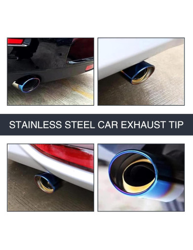 Silenciador de Escape Jewkot Acero Inoxidable Recto Azul