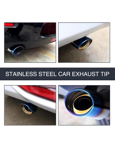 Silenciador de Escape Jewkot Acero Inoxidable Recto Azul