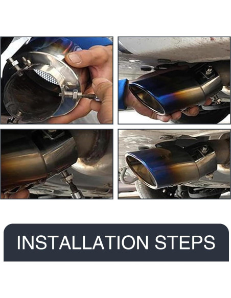 Silenciador de Escape Jewkot Acero Inoxidable Recto Azul