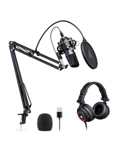 Micrófono de Condensador MAONO AU-A04H con Auriculares Estudio